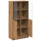 vidaXL Credenza con Ante Rovere Artigianale 68x37x142 cm Multistrato vidaXL Credenza con Ante Rovere Artigianale 68x37x142 cm Multistrato