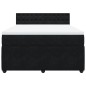 vidaXL Giroletto a Molle con Materasso Nero 140x190 cm in Velluto vidaXL Giroletto a Molle con Materasso Nero 140x190 cm in Velluto