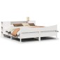 vidaXL Giroletto senza Materasso Bianco 200x200 cm Legno Massello Pino
