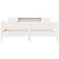 vidaXL Giroletto senza Materasso Bianco 200x200 cm Legno Massello Pino
