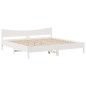 vidaXL Giroletto senza Materasso Bianco 200x200 cm Legno Massello Pino