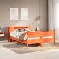 vidaXL Giroletto senza Materasso Marrone Cera 120x200 cm Legno di Pino vidaXL Giroletto senza Materasso Marrone Cera 120x200 cm Legno di Pino