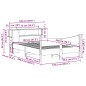 vidaXL Giroletto senza Materasso Marrone Cera 120x200 cm Legno di Pino vidaXL Giroletto senza Materasso Marrone Cera 120x200 cm Legno di Pino