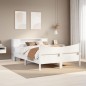 vidaXL Giroletto senza Materasso Bianco 150x200 cm Legno Massello Pino vidaXL Giroletto senza Materasso Bianco 150x200 cm Legno Massello Pino