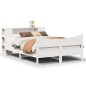 vidaXL Giroletto senza Materasso Bianco 150x200 cm Legno Massello Pino vidaXL Giroletto senza Materasso Bianco 150x200 cm Legno Massello Pino