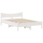 vidaXL Giroletto senza Materasso Bianco 150x200 cm Legno Massello Pino vidaXL Giroletto senza Materasso Bianco 150x200 cm Legno Massello Pino