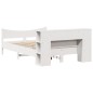 vidaXL Giroletto senza Materasso Bianco 150x200 cm Legno Massello Pino vidaXL Giroletto senza Materasso Bianco 150x200 cm Legno Massello Pino