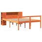 vidaXL Letto Libreria senza Materasso Marrone Cera 120x200 cm Legno vidaXL Letto Libreria senza Materasso Marrone Cera 120x200 cm Legno