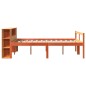 vidaXL Letto Libreria senza Materasso Marrone Cera 120x200 cm Legno vidaXL Letto Libreria senza Materasso Marrone Cera 120x200 cm Legno