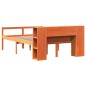 vidaXL Letto Libreria senza Materasso Marrone Cera 120x200 cm Legno vidaXL Letto Libreria senza Materasso Marrone Cera 120x200 cm Legno