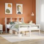 vidaXL Letto Libreria senza Materasso Bianco 150x200 cm Legno di Pino vidaXL Letto Libreria senza Materasso Bianco 150x200 cm Legno di Pino