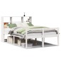 vidaXL Letto Libreria senza Materasso Bianco 150x200 cm Legno di Pino vidaXL Letto Libreria senza Materasso Bianco 150x200 cm Legno di Pino