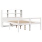 vidaXL Letto Libreria senza Materasso Bianco 150x200 cm Legno di Pino vidaXL Letto Libreria senza Materasso Bianco 150x200 cm Legno di Pino