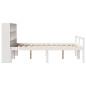 vidaXL Letto Libreria senza Materasso Bianco 150x200 cm Legno di Pino vidaXL Letto Libreria senza Materasso Bianco 150x200 cm Legno di Pino