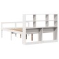 vidaXL Letto Libreria senza Materasso Bianco 150x200 cm Legno di Pino vidaXL Letto Libreria senza Materasso Bianco 150x200 cm Legno di Pino