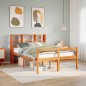 vidaXL Letto Libreria senza Materasso Marrone Cera 120x200 cm Legno vidaXL Letto Libreria senza Materasso Marrone Cera 120x200 cm Legno