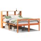 vidaXL Letto Libreria senza Materasso Marrone Cera 120x200 cm Legno vidaXL Letto Libreria senza Materasso Marrone Cera 120x200 cm Legno
