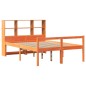 vidaXL Letto Libreria senza Materasso Marrone Cera 120x200 cm Legno vidaXL Letto Libreria senza Materasso Marrone Cera 120x200 cm Legno