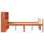 vidaXL Letto Libreria senza Materasso Marrone Cera 120x200 cm Legno vidaXL Letto Libreria senza Materasso Marrone Cera 120x200 cm Legno