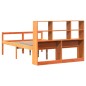 vidaXL Letto Libreria senza Materasso Marrone Cera 120x200 cm Legno vidaXL Letto Libreria senza Materasso Marrone Cera 120x200 cm Legno