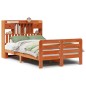 vidaXL Letto Libreria senza Materasso Marrone Cera 120x190 cm in Pino vidaXL Letto Libreria senza Materasso Marrone Cera 120x190 cm in Pino