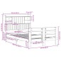 vidaXL Letto Libreria senza Materasso Marrone Cera 120x190 cm in Pino vidaXL Letto Libreria senza Materasso Marrone Cera 120x190 cm in Pino