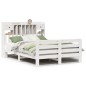 vidaXL Letto Libreria senza Materasso Bianco 150x200 cm Legno di Pino vidaXL Letto Libreria senza Materasso Bianco 150x200 cm Legno di Pino