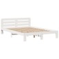 vidaXL Letto Libreria senza Materasso Bianco 150x200 cm Legno di Pino vidaXL Letto Libreria senza Materasso Bianco 150x200 cm Legno di Pino
