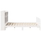 vidaXL Letto Libreria senza Materasso Bianco 150x200 cm Legno di Pino vidaXL Letto Libreria senza Materasso Bianco 150x200 cm Legno di Pino