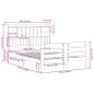 vidaXL Letto Libreria senza Materasso Bianco 150x200 cm Legno di Pino vidaXL Letto Libreria senza Materasso Bianco 150x200 cm Legno di Pino