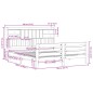 vidaXL Giroletto con Libreria senza Materasso 180x200 cm in Legno Pino vidaXL Giroletto con Libreria senza Materasso 180x200 cm in Legno Pino