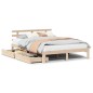 vidaXL Giroletto con Cassetti 140x200 cm in Legno Massello di Pino