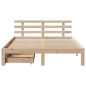 vidaXL Giroletto con Cassetti 140x200 cm in Legno Massello di Pino
