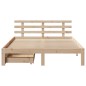 vidaXL Giroletto con Cassetti 150x200 cm in Legno Massello di Pino vidaXL Giroletto con Cassetti 150x200 cm in Legno Massello di Pino