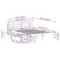 vidaXL Giroletto con Cassetti 150x200 cm in Legno Massello di Pino vidaXL Giroletto con Cassetti 150x200 cm in Legno Massello di Pino