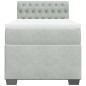 vidaXL Giroletto a Molle con Materasso Grigio Chiaro 90x200 cm Velluto