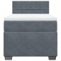 vidaXL Giroletto a Molle con Materasso Grigio Scuro 90x200 cm Velluto vidaXL Giroletto a Molle con Materasso Grigio Scuro 90x200 cm Velluto