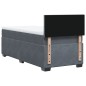 vidaXL Giroletto a Molle con Materasso Grigio Scuro 90x200 cm Velluto vidaXL Giroletto a Molle con Materasso Grigio Scuro 90x200 cm Velluto