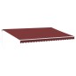 vidaXL Tenda da Sole Retrattile Manuale con LED Bordò 500x350 cm vidaXL Tenda da Sole Retrattile Manuale con LED Bordò 500x350 cm