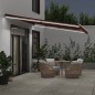 vidaXL Tenda da Sole Retrattile Manuale con LED Bordò 500x350 cm vidaXL Tenda da Sole Retrattile Manuale con LED Bordò 500x350 cm