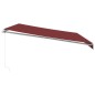 vidaXL Tenda da Sole Retrattile Manuale con LED Bordò 500x350 cm vidaXL Tenda da Sole Retrattile Manuale con LED Bordò 500x350 cm