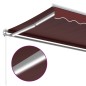 vidaXL Tenda da Sole Retrattile Manuale con LED Bordò 500x350 cm vidaXL Tenda da Sole Retrattile Manuale con LED Bordò 500x350 cm