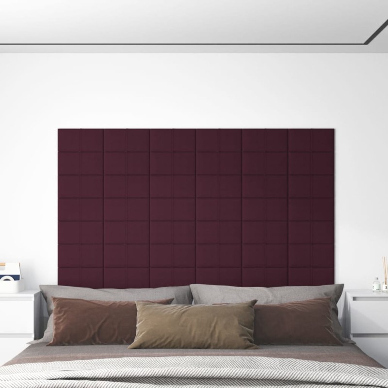 Pannelli Murali 12 pz Viola 30x15 cm Tessuto 0,54 m² Pannelli Murali 12 pz Viola 30x15 cm Tessuto 0,54 m²