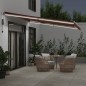 vidaXL Tenda da Sole Retrattile Automatica con LED Marrone 450x350 cm vidaXL Tenda da Sole Retrattile Automatica con LED Marrone 450x350 cm