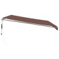 vidaXL Tenda da Sole Retrattile Automatica con LED Marrone 450x350 cm vidaXL Tenda da Sole Retrattile Automatica con LED Marrone 450x350 cm