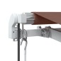 vidaXL Tenda da Sole Retrattile Automatica con LED Marrone 450x350 cm vidaXL Tenda da Sole Retrattile Automatica con LED Marrone 450x350 cm