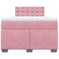 vidaXL Giroletto a Molle con Materasso Rosa 120x190 cm in Velluto vidaXL Giroletto a Molle con Materasso Rosa 120x190 cm in Velluto