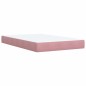 vidaXL Giroletto a Molle con Materasso Rosa 120x190 cm in Velluto vidaXL Giroletto a Molle con Materasso Rosa 120x190 cm in Velluto