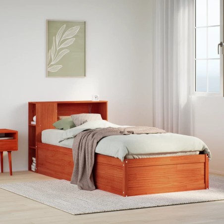 vidaXL Letto senza Materasso Marrone Cera 75x190 cm in Legno di Pino
