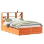 vidaXL Giroletto senza Materasso Marrone Cera 150x200 cm Legno di Pino vidaXL Giroletto senza Materasso Marrone Cera 150x200 cm Legno di Pino